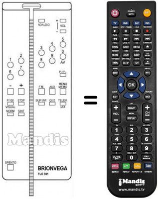 Replacement remote control TLC 301