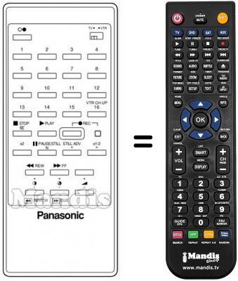 Replacement remote control TNQ 1684