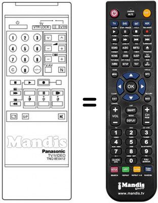 Replacement remote control TNQ 8E 0412