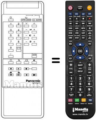 Replacement remote control TNQ 8E 0418