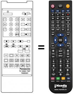 Replacement remote control TNQ 8E 0421