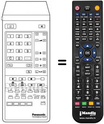 Replacement remote control TNQ 8E 0422