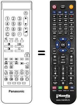 Replacement remote control TNQ 8E 0432