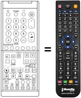 Replacement remote control TNQ 8E 0443