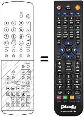 Replacement remote control TNQ 8E 0454
