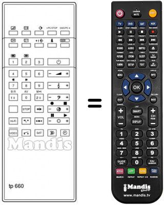 Replacement remote control TP 660