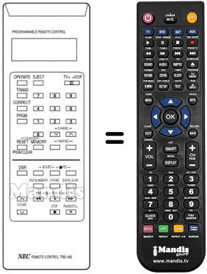 Replacement remote control TRB-16 B Replacement remote control TRB-16 B