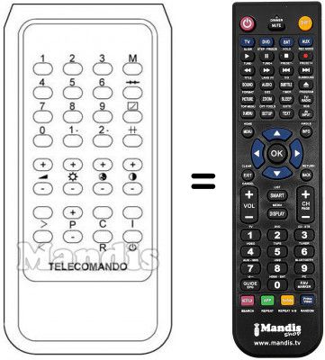 Replacement remote control Irradio 19 SERIES