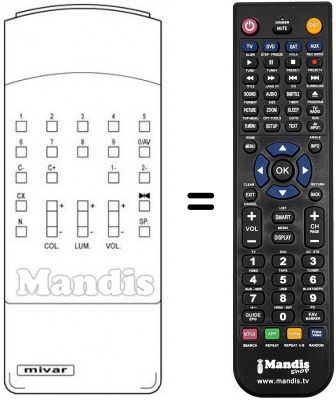 Replacement remote control TT 12