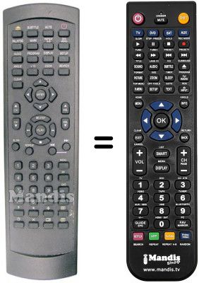 Replacement remote control Denver TVD 1401 MK2