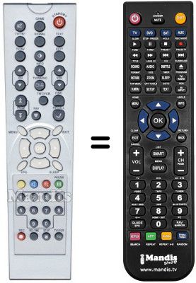 Replacement remote control VISIONIC VNT 2