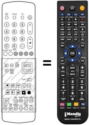 Replacement remote control Panasonic TX-28A2 CI