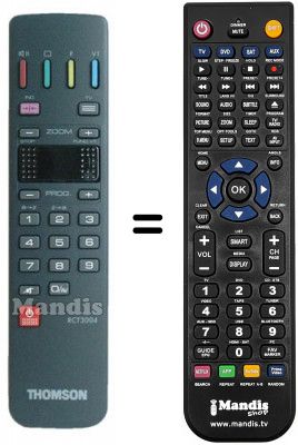 Replacement remote control Thomson 70972 T Replacement remote control Thomson 70972 T