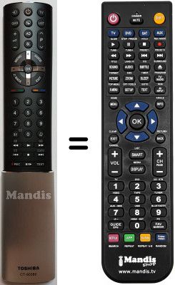 Replacement remote control Toshiba 46 UL 875 Replacement remote control Toshiba 46 UL 875