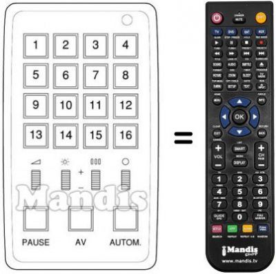 Replacement remote control UP 16
