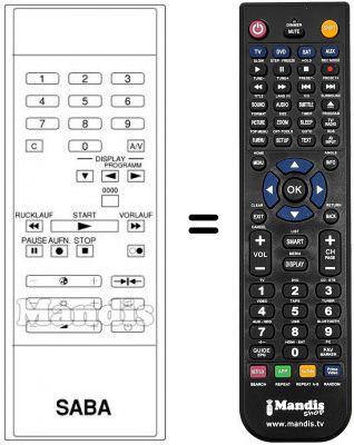 Replacement remote control V 1205 K Replacement remote control V 1205 K
