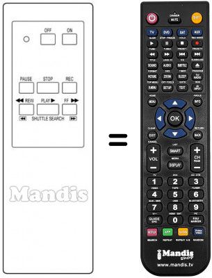 Replacement remote control Thomson V 4250 Replacement remote control Thomson V 4250