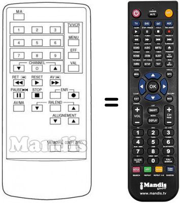 Replacement remote control LG V 9200