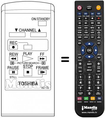 Replacement remote control VC-80 B