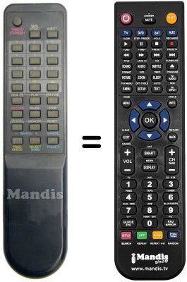 Replacement remote control Amstrad VCR 9602