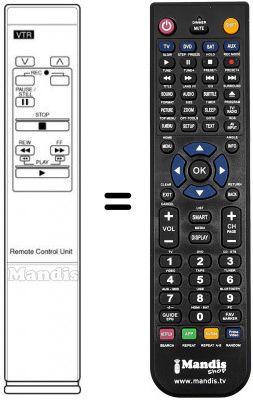 Replacement remote control Blaupunkt RTV 316 BA