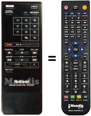 Replacement remote control Panasonic NV-G33