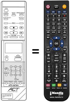 Replacement remote control VEQ 0923
