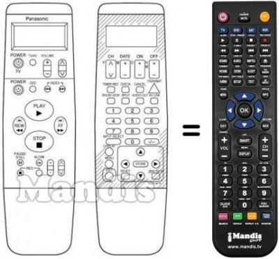 Replacement remote control VEQ 1879