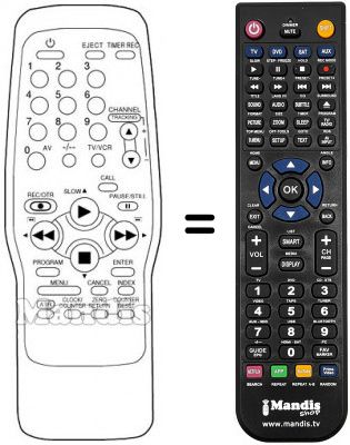 Replacement remote control Neckermann VN 522