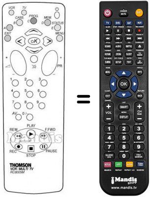 Replacement remote control Arc En Ciel VPH 6950