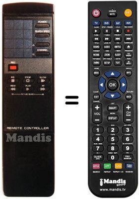 Replacement remote control Fenner VR 3000