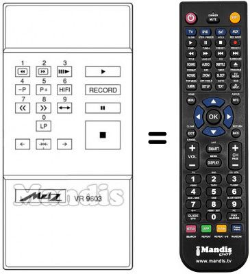 Replacement remote control VR 9603