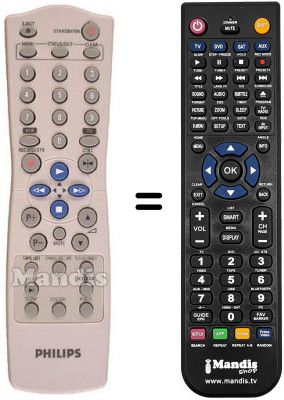 Replacement remote control PYE VRQ 45