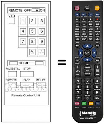 Replacement remote control VSQ 0479