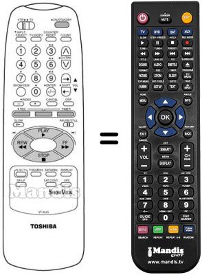 Replacement remote control VT-404 G