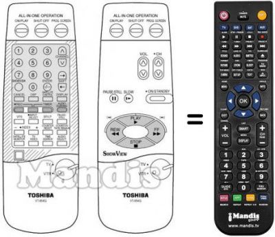Replacement remote control VT-854 G
