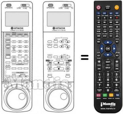 Replacement remote control VT-RM 783 E