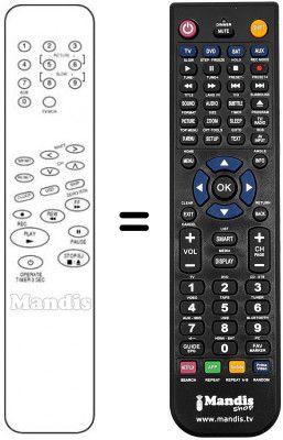 Replacement remote control White Westinghouse VTR 4061