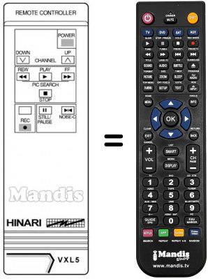 Replacement remote control 108 000 500