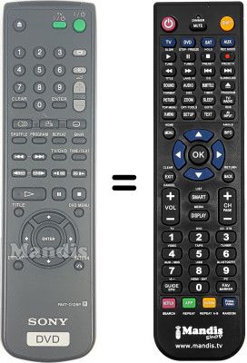 Replacement remote control Sony DVP-NS 400 D
