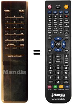 Replacement remote control Amstrad SRX 200 / 64