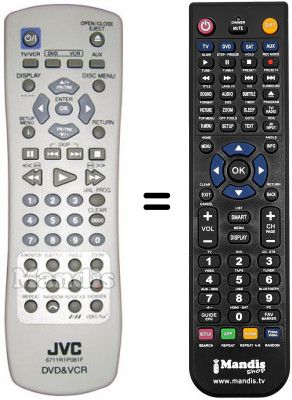 Replacement remote control JVC HRX V45