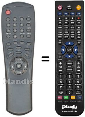Replacement remote control Thorn NR 4834 Replacement remote control Thorn NR 4834