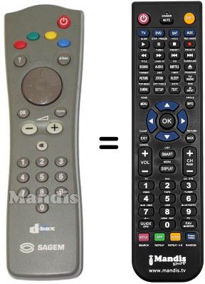 Replacement remote control PREMIER D-BOX SAGEM