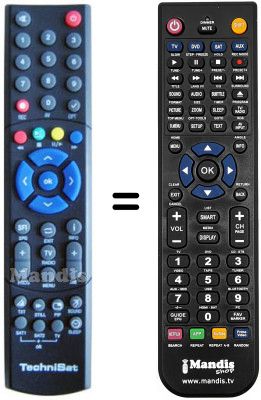 Replacement remote control Technisat DIGICODER S2 HD