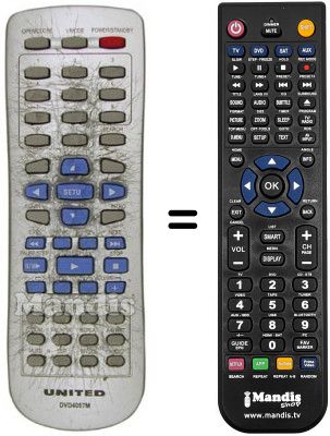 Replacement remote control SCHNEIDER DVX 310.3