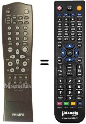 Replacement remote control PYE DVD 951