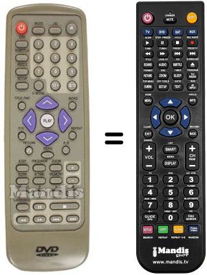 Replacement remote control Daewoo DVG 6000 D