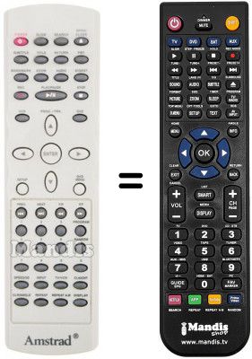 Replacement remote control Amstrad DVX 200