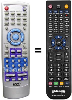 Replacement remote control MAJESTIC DVX 266